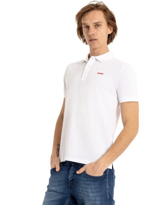 T-Shirt Hugo άσπρο ΚΟΝΤΟΜΑΝΙΚΕΣ