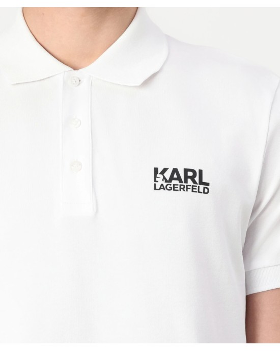 T-shirt Karl Lagerfeld άσπρο ΚΟΝΤΟΜΑΝΙΚΕΣ