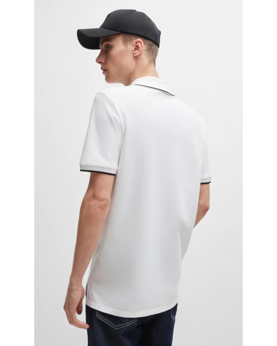 Πόλο Hugo άσπρο ΚΟΝΤΟΜΑΝΙΚΕΣ