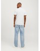 T-shirt Jack n Jones άσπρο ΚΟΝΤΟΜΑΝΙΚΕΣ