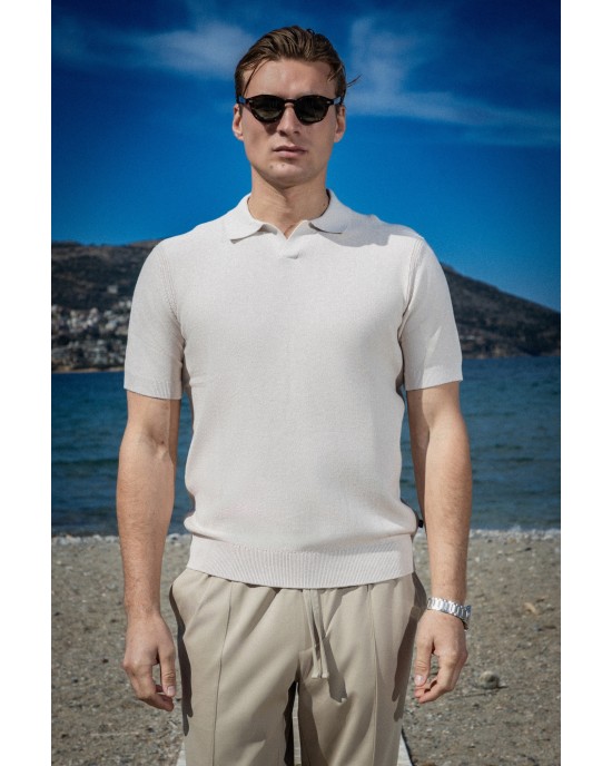 T-shirt Marcus μπεζ ΚΟΝΤΟΜΑΝΙΚΕΣ
