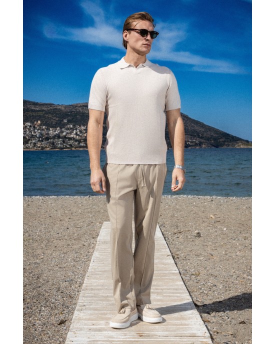 T-shirt Marcus μπεζ ΚΟΝΤΟΜΑΝΙΚΕΣ