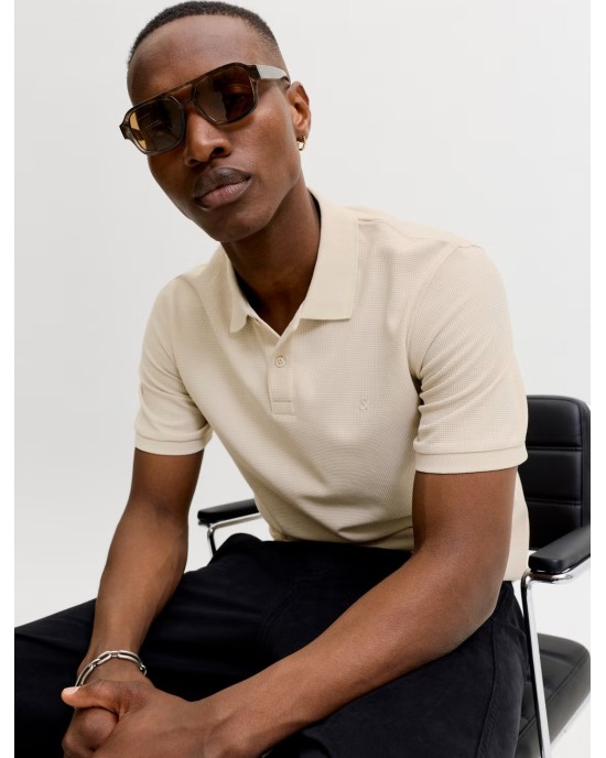 T-shirt Jack n Jones μπεζ ΚΟΝΤΟΜΑΝΙΚΕΣ