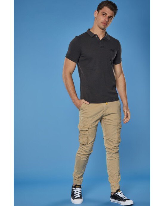 T-shirt SUPERDRY γκρι σκούρο T-shirt SUPERDRY γκρι σκούρο