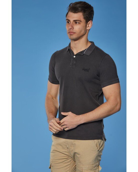 T-shirt SUPERDRY γκρι σκούρο T-shirt SUPERDRY γκρι σκούρο