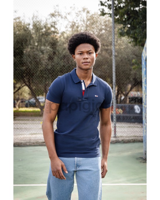 T-shirt Tommy Jeans μπλε ΚΟΝΤΟΜΑΝΙΚΕΣ