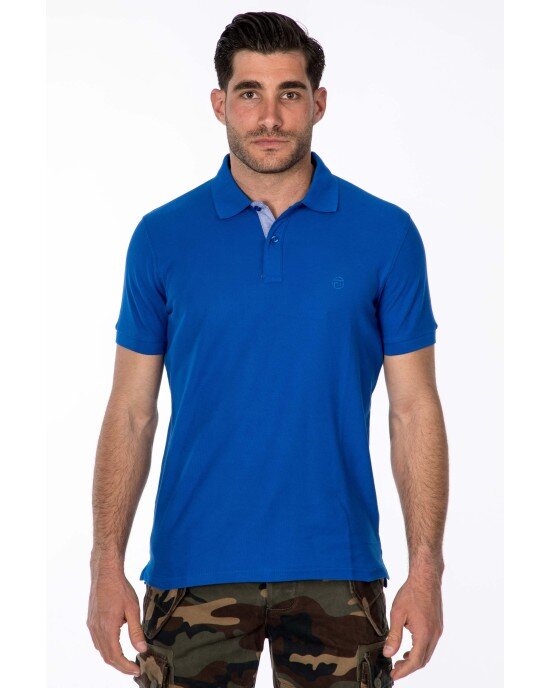 T-shirt Frank Taylor μπλε ρουά