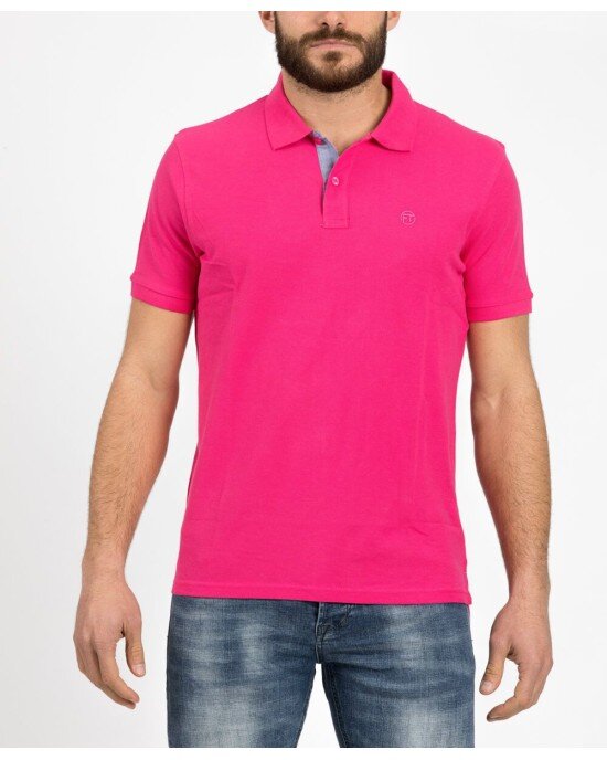 T-shirt τύπου πolo ροζ T-shirt τύπου πolo ροζ