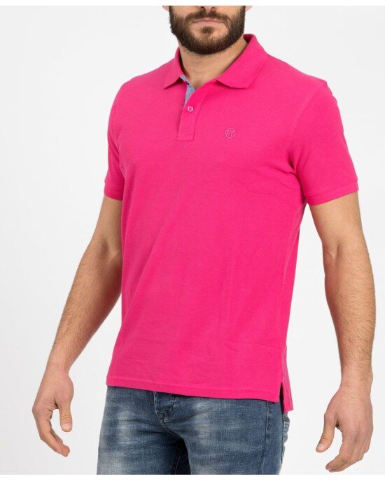 T-shirt τύπου πolo ροζ