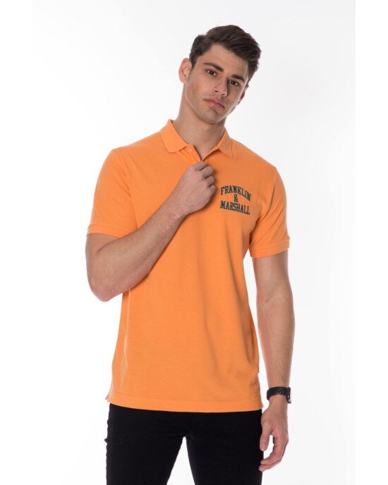 T-shirt Franklin Marshall πορτοκαλί T-shirt Franklin Marshall πορτοκαλί