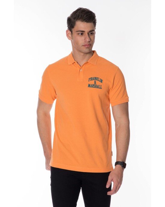 T-shirt Franklin Marshall πορτοκαλί T-shirt Franklin Marshall πορτοκαλί