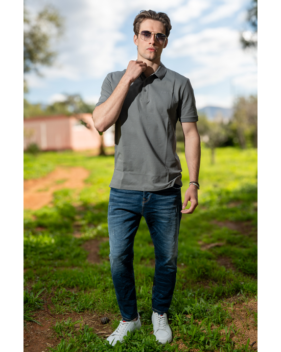 Πόλο Hugo χακί ΚΟΝΤΟΜΑΝΙΚΕΣ