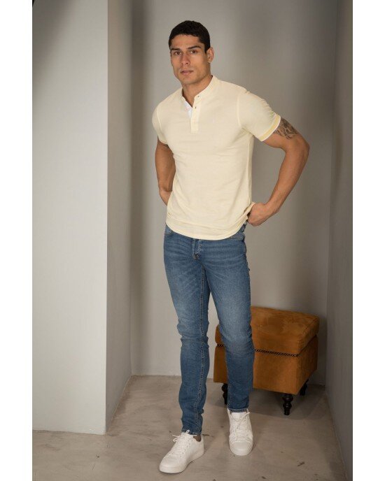 T-shirt Jack n Jones κίτρινο παλ T-shirt Jack n Jones κίτρινο παλ