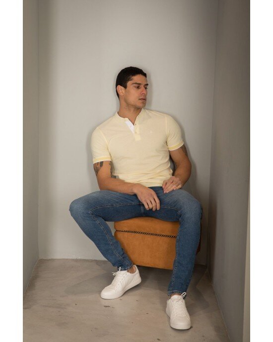 T-shirt Jack n Jones κίτρινο παλ T-shirt Jack n Jones κίτρινο παλ