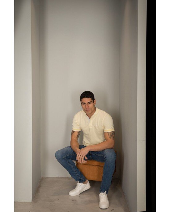 T-shirt Jack n Jones κίτρινο παλ T-shirt Jack n Jones κίτρινο παλ