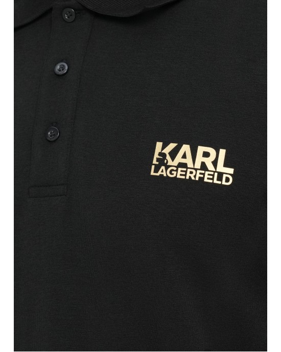 T-shirt Karl Lagerfeld μαύρο ΚΟΝΤΟΜΑΝΙΚΕΣ