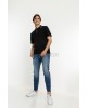 T-shirt Jack n Jones μαύρο ΚΟΝΤΟΜΑΝΙΚΕΣ