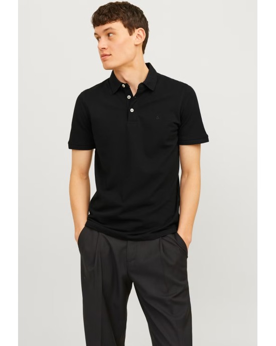 T-shirt Jack n Jones μαύρο ΚΟΝΤΟΜΑΝΙΚΕΣ
