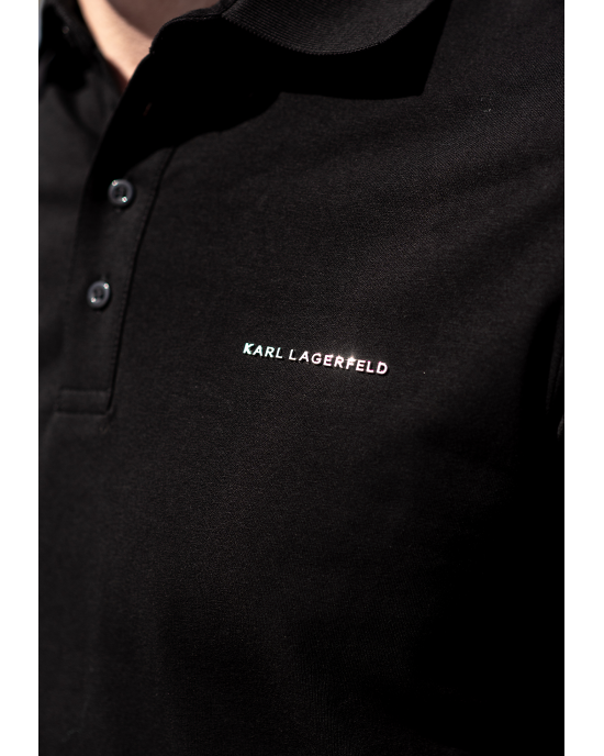 T-shirt Karl Lagerfeld μαύρο ΚΟΝΤΟΜΑΝΙΚΕΣ