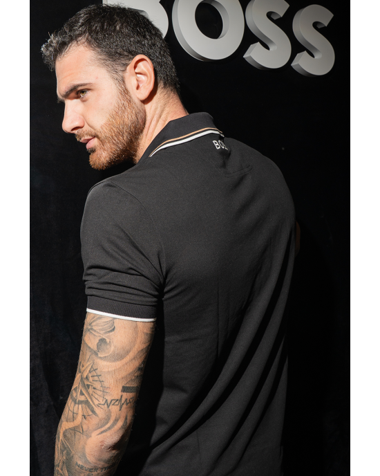 Πόλο Boss μαύρο ΚΟΝΤΟΜΑΝΙΚΕΣ