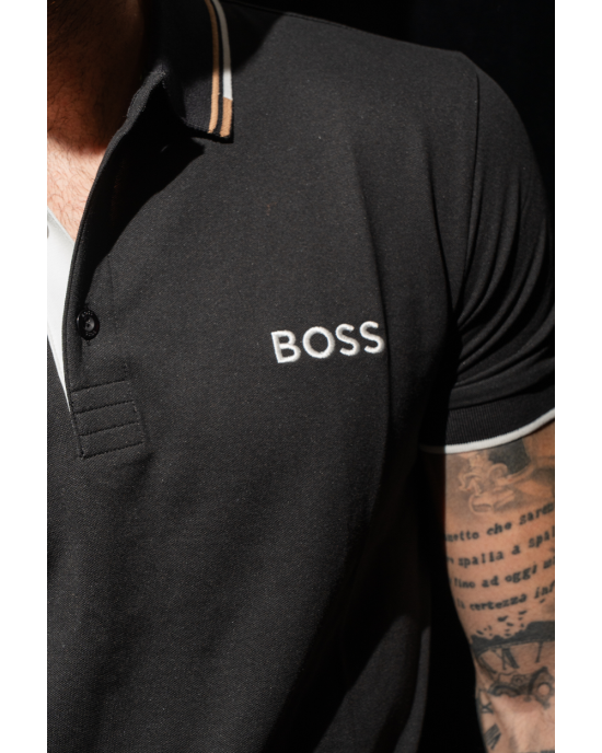 Πόλο Boss μαύρο ΚΟΝΤΟΜΑΝΙΚΕΣ