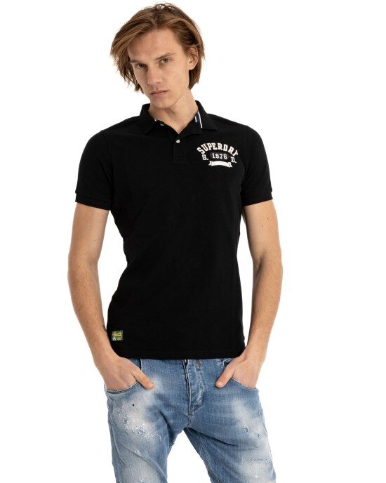 T-shirt SUPERDRY μαύρο ΚΟΝΤΟΜΑΝΙΚΕΣ