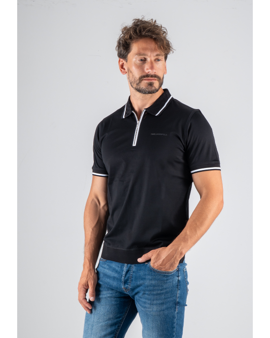T-shirt Karl Lagerfeld μαύρο ΚΟΝΤΟΜΑΝΙΚΕΣ
