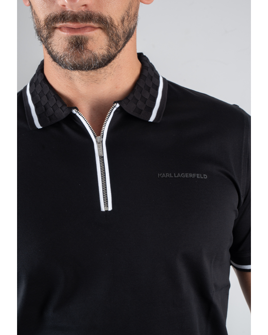 T-shirt Karl Lagerfeld μαύρο ΚΟΝΤΟΜΑΝΙΚΕΣ