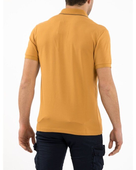 T-shir tτύπου polo κίτρινο