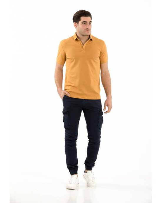 T-shir tτύπου polo κίτρινο