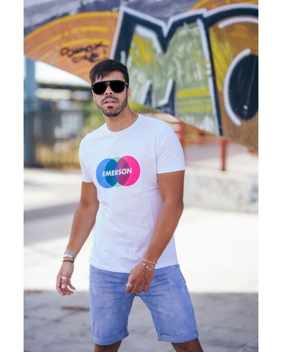 T-shirt Emerson άσπρο T-shirt Emerson άσπρο
