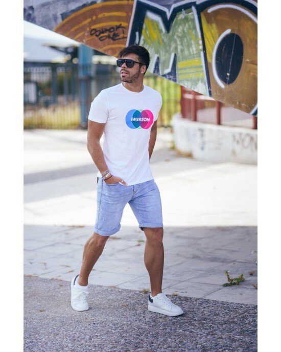 T-shirt Emerson άσπρο T-shirt Emerson άσπρο