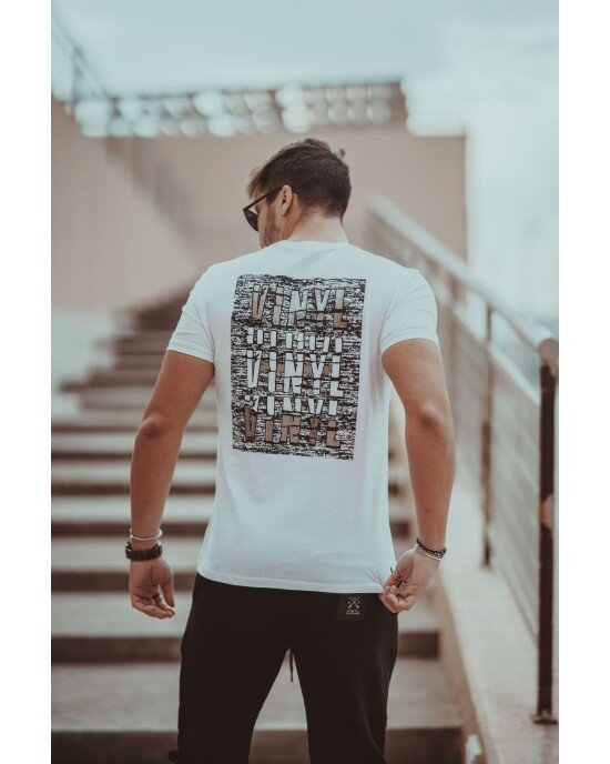 T-shirt Vinyl Art άσπρο T-shirt Vinyl Art άσπρο