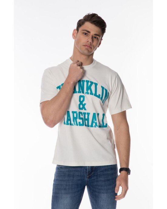 T-shirt Franklin Marshall Ασπρο T-shirt Franklin Marshall Ασπρο