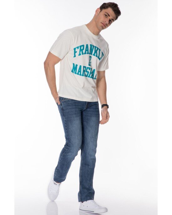 T-shirt Franklin Marshall Ασπρο T-shirt Franklin Marshall Ασπρο