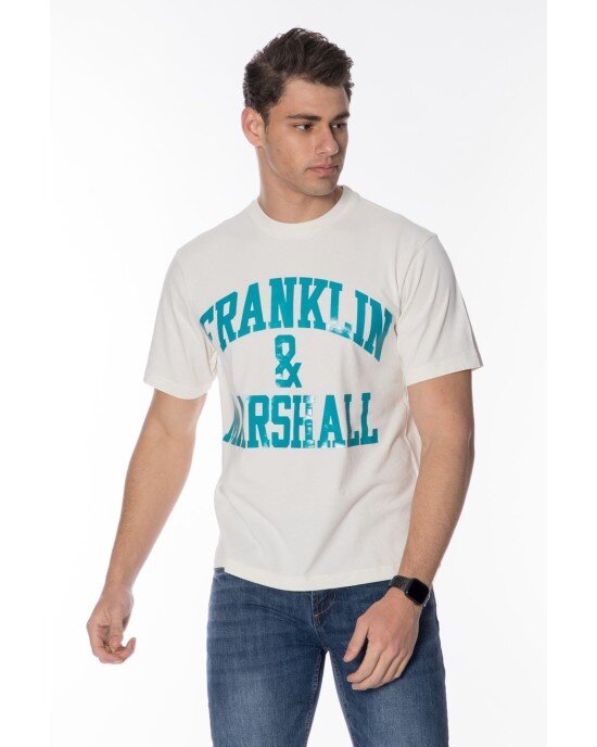 T-shirt Franklin Marshall Ασπρο T-shirt Franklin Marshall Ασπρο