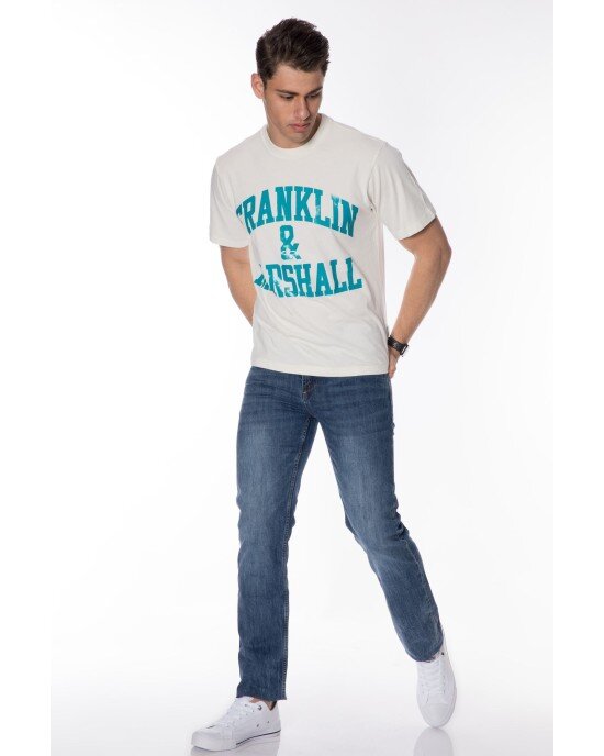 T-shirt Franklin Marshall Ασπρο T-shirt Franklin Marshall Ασπρο