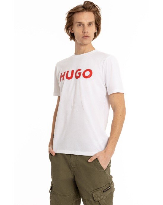 T-Shirt Hugo άσπρο ΚΟΝΤΟΜΑΝΙΚΕΣ