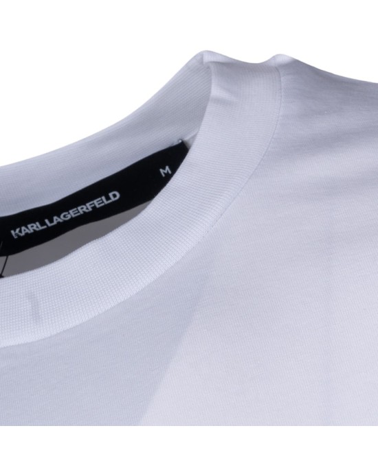 T-shirt Karl Lagerfeld άσπρο ΚΟΝΤΟΜΑΝΙΚΕΣ