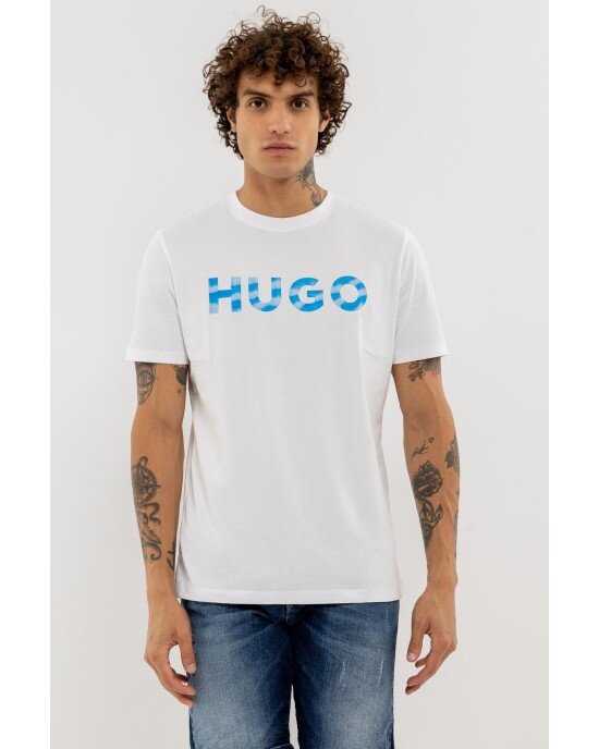 T-Shirt Hugo άσπρο ΚΟΝΤΟΜΑΝΙΚΕΣ