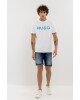 T-Shirt Hugo άσπρο ΚΟΝΤΟΜΑΝΙΚΕΣ