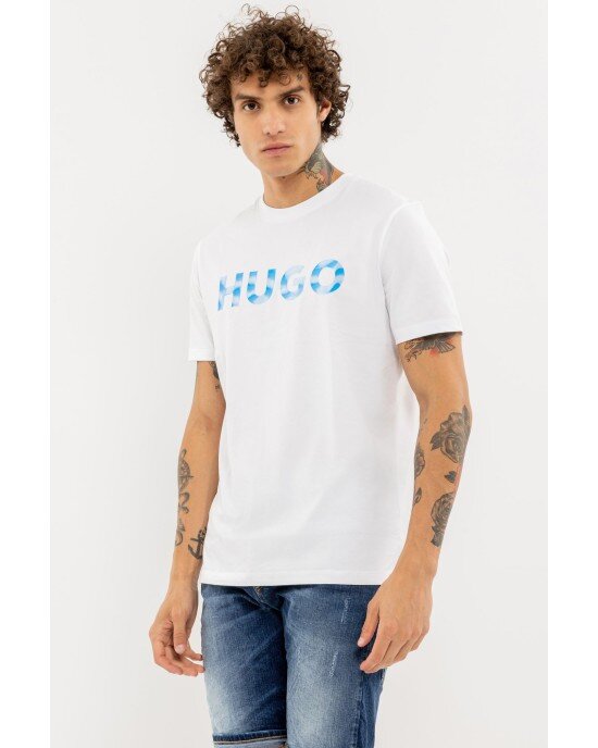 T-Shirt Hugo άσπρο ΚΟΝΤΟΜΑΝΙΚΕΣ