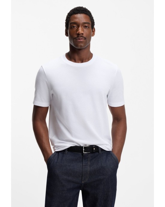 T-Shirt Boss άσπρο ΚΟΝΤΟΜΑΝΙΚΕΣ