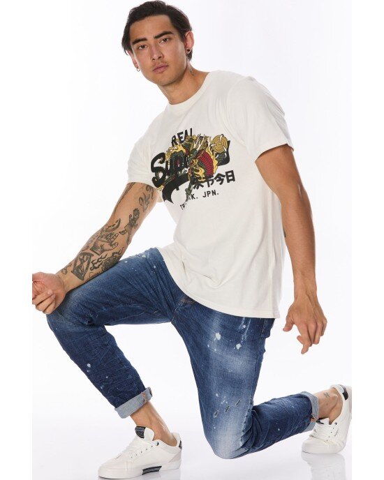 T-shirt SUPERDRY άσπρο T-shirt SUPERDRY άσπρο