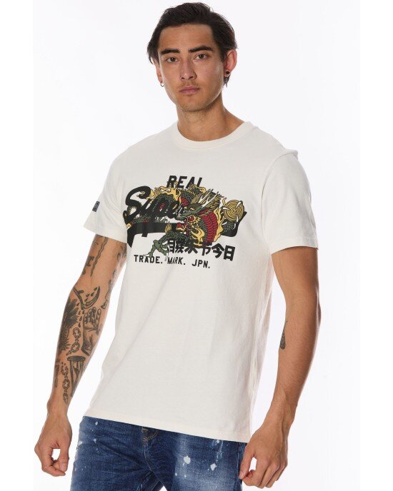 T-shirt SUPERDRY άσπρο T-shirt SUPERDRY άσπρο
