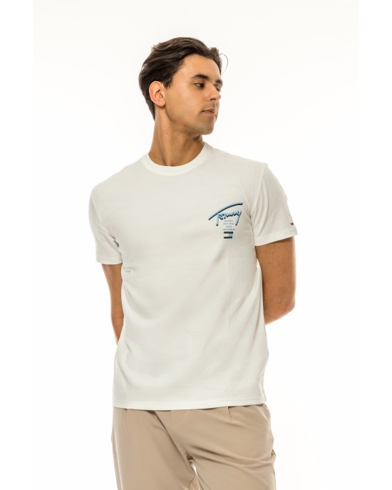 T-shirt Tommy Jeans άσπρο ΚΟΝΤΟΜΑΝΙΚΕΣ