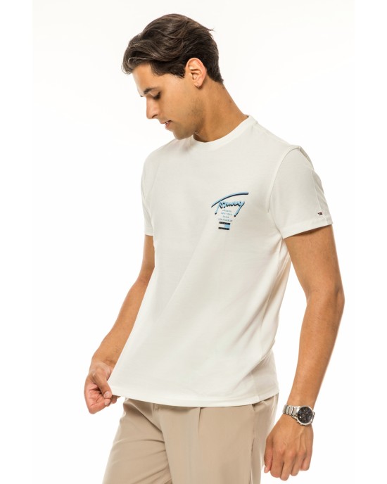 T-shirt Tommy Jeans άσπρο ΚΟΝΤΟΜΑΝΙΚΕΣ