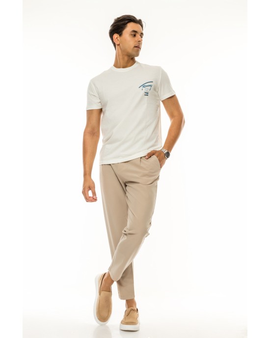 T-shirt Tommy Jeans άσπρο ΚΟΝΤΟΜΑΝΙΚΕΣ