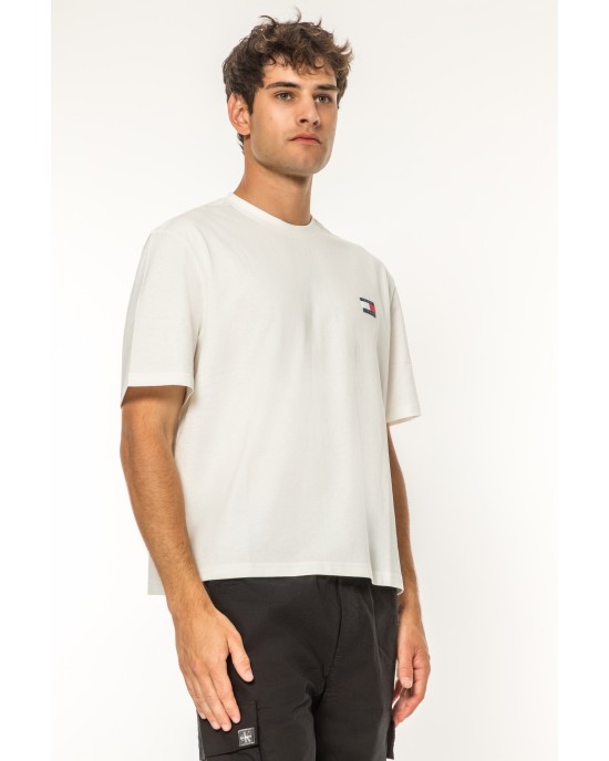 T-shirt Tommy Jeans άσπρη ΚΟΝΤΟΜΑΝΙΚΕΣ
