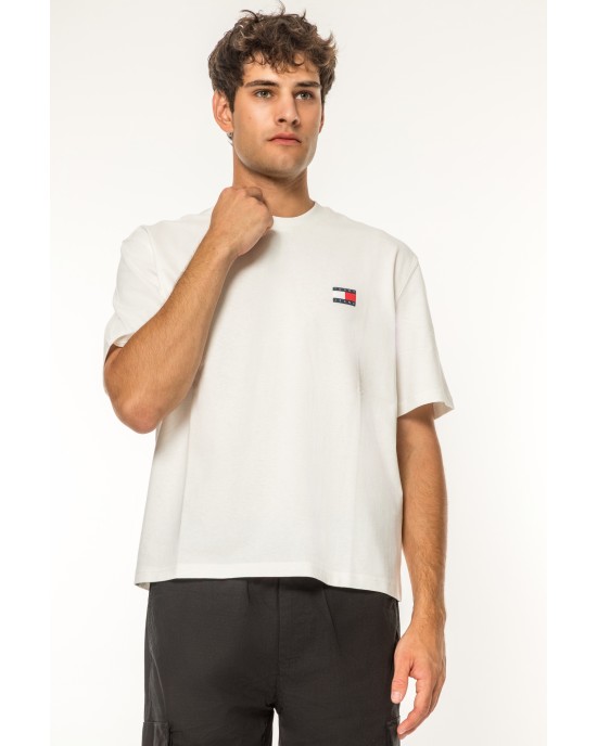 T-shirt Tommy Jeans άσπρη ΚΟΝΤΟΜΑΝΙΚΕΣ